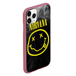 Чехол iPhone 11 Pro матовый Nirvana Smoke, цвет: 3D-малиновый — фото 2