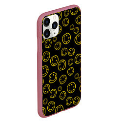 Чехол iPhone 11 Pro матовый Nirvana Pattern, цвет: 3D-малиновый — фото 2