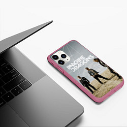 Чехол iPhone 11 Pro матовый Imagine Dragons: Boys, цвет: 3D-малиновый — фото 2