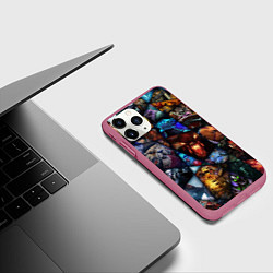 Чехол iPhone 11 Pro матовый Dota 2: All Pick, цвет: 3D-малиновый — фото 2