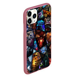 Чехол iPhone 11 Pro матовый Dota 2: All Pick, цвет: 3D-малиновый — фото 2
