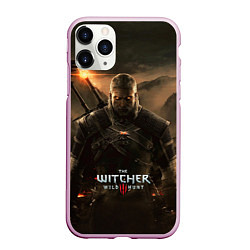 Чехол iPhone 11 Pro матовый Wild hunt, цвет: 3D-розовый