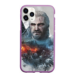 Чехол iPhone 11 Pro матовый Witcher, цвет: 3D-фиолетовый