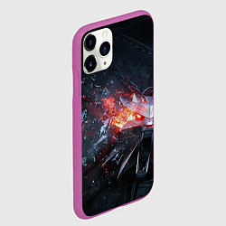 Чехол iPhone 11 Pro матовый Волк, цвет: 3D-фиолетовый — фото 2