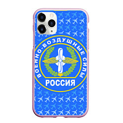 Чехол iPhone 11 Pro матовый ВВС России, цвет: 3D-розовый