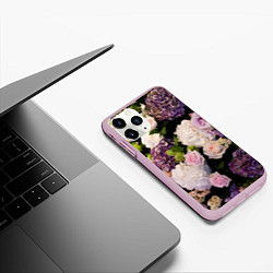 Чехол iPhone 11 Pro матовый Весенние цветы, цвет: 3D-розовый — фото 2