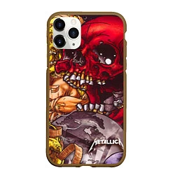 Чехол iPhone 11 Pro матовый Metallica Rage, цвет: 3D-коричневый