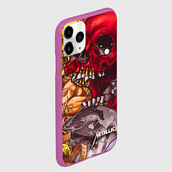 Чехол iPhone 11 Pro матовый Metallica Rage, цвет: 3D-фиолетовый — фото 2