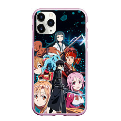 Чехол iPhone 11 Pro матовый Sword Art Online, цвет: 3D-розовый