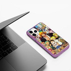 Чехол iPhone 11 Pro матовый One Piece, цвет: 3D-фиолетовый — фото 2