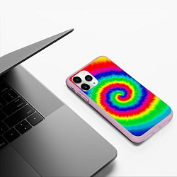 Чехол iPhone 11 Pro матовый Tie dye, цвет: 3D-розовый — фото 2