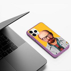 Чехол iPhone 11 Pro матовый Ленин хипстер, цвет: 3D-фиолетовый — фото 2