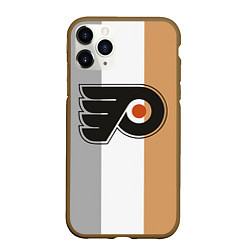 Чехол iPhone 11 Pro матовый Philadelphia Flyers, цвет: 3D-коричневый