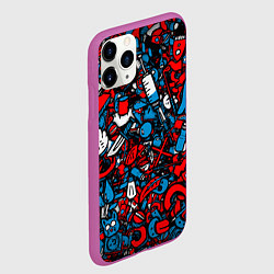 Чехол iPhone 11 Pro матовый Стикербомбинг, цвет: 3D-фиолетовый — фото 2