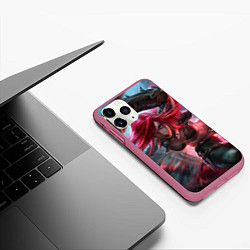 Чехол iPhone 11 Pro матовый League of legends, цвет: 3D-малиновый — фото 2