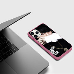 Чехол iPhone 11 Pro матовый BTS: Hood by air, цвет: 3D-малиновый — фото 2