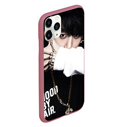 Чехол iPhone 11 Pro матовый BTS: Hood by air, цвет: 3D-малиновый — фото 2