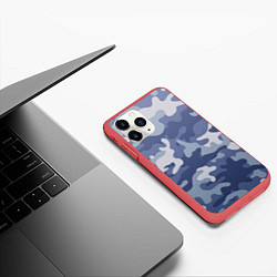 Чехол iPhone 11 Pro матовый Камуфляж, цвет: 3D-красный — фото 2