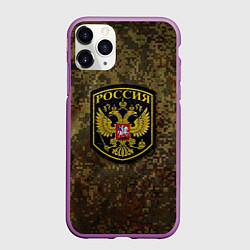 Чехол iPhone 11 Pro матовый Камуфляж: Россия