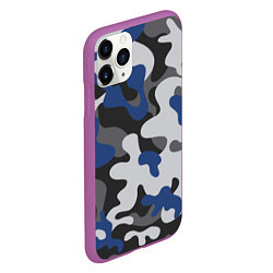 Чехол iPhone 11 Pro матовый Зимний камуфляж, цвет: 3D-фиолетовый — фото 2