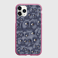 Чехол iPhone 11 Pro матовый Эмодзи, цвет: 3D-малиновый