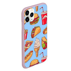 Чехол iPhone 11 Pro матовый Еда, цвет: 3D-розовый — фото 2