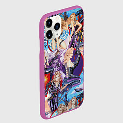 Чехол iPhone 11 Pro матовый Как у Мэтт Тейлора с девушками, цвет: 3D-фиолетовый — фото 2