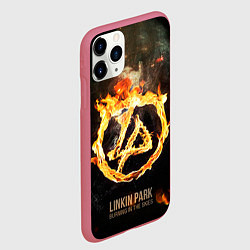 Чехол iPhone 11 Pro матовый Linkin Park: Burning the skies, цвет: 3D-малиновый — фото 2