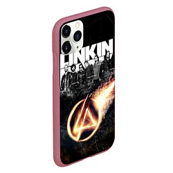 Чехол iPhone 11 Pro матовый Linkin Park: Comet, цвет: 3D-малиновый — фото 2