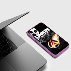 Чехол iPhone 11 Pro матовый Linkin Park: Comet, цвет: 3D-фиолетовый — фото 2