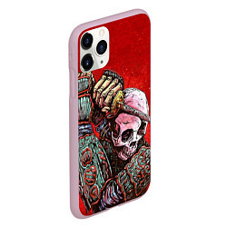 Чехол iPhone 11 Pro матовый Скелет, цвет: 3D-розовый — фото 2
