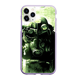 Чехол iPhone 11 Pro матовый Fallout Robot, цвет: 3D-светло-сиреневый