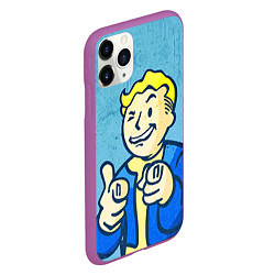 Чехол iPhone 11 Pro матовый Fallout: It's okey, цвет: 3D-фиолетовый — фото 2