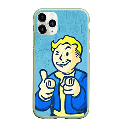 Чехол iPhone 11 Pro матовый Fallout: It's okey, цвет: 3D-салатовый