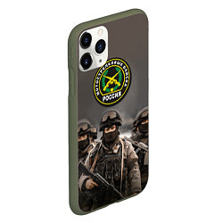 Чехол iPhone 11 Pro матовый Мотострелковые войска - солдаты, цвет: 3D-темно-зеленый — фото 2