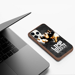 Чехол iPhone 11 Pro матовый Limp Bizkit: Rock in to you, цвет: 3D-коричневый — фото 2