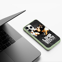 Чехол iPhone 11 Pro матовый Limp Bizkit: Rock in to you, цвет: 3D-салатовый — фото 2
