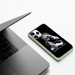 Чехол iPhone 11 Pro матовый BMTH: Skull Pray, цвет: 3D-салатовый — фото 2