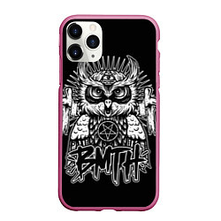 Чехол iPhone 11 Pro матовый BMTH Owl, цвет: 3D-малиновый