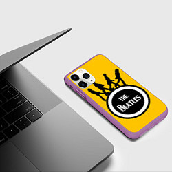 Чехол iPhone 11 Pro матовый The Beatles: Yellow Vinyl, цвет: 3D-фиолетовый — фото 2