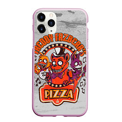 Чехол iPhone 11 Pro матовый Freddy Pizza, цвет: 3D-розовый