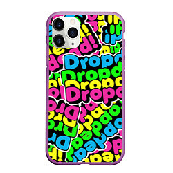 Чехол iPhone 11 Pro матовый Drop Dead: Acid Pattern, цвет: 3D-фиолетовый