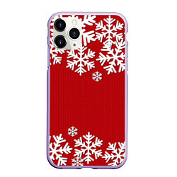 Чехол iPhone 11 Pro матовый Снежинки