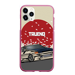 Чехол iPhone 11 Pro матовый Toyota Trueno ae86, цвет: 3D-малиновый