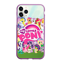 Чехол iPhone 11 Pro матовый My Little Pony, цвет: 3D-фиолетовый