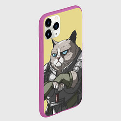 Чехол iPhone 11 Pro матовый Кот, цвет: 3D-фиолетовый — фото 2