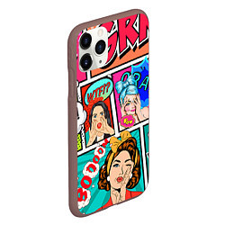 Чехол iPhone 11 Pro матовый POP ART, цвет: 3D-коричневый — фото 2