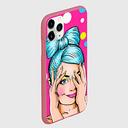 Чехол iPhone 11 Pro матовый POP ART, цвет: 3D-малиновый — фото 2