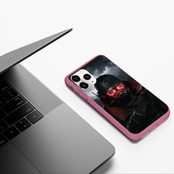 Чехол iPhone 11 Pro матовый Fallout: New Vegas, цвет: 3D-малиновый — фото 2