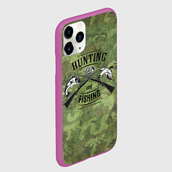 Чехол iPhone 11 Pro матовый Hunting & Fishing, цвет: 3D-фиолетовый — фото 2